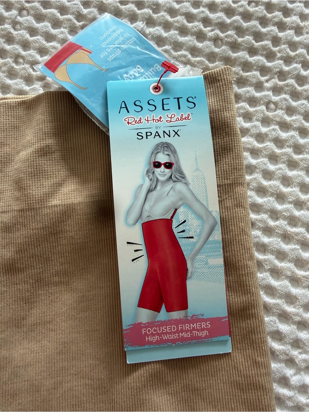 SPANX Tan High-Waist Shaping Shorts with Tag